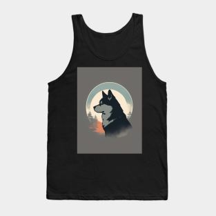 Akita Dog 2 - Japanese Retro Style Tank Top